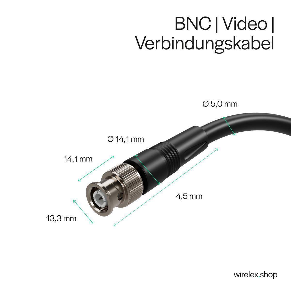BNC Kabel, BNC-Stecker auf BNC-Stecker, RG58, 50 Ohm 20,00m-1