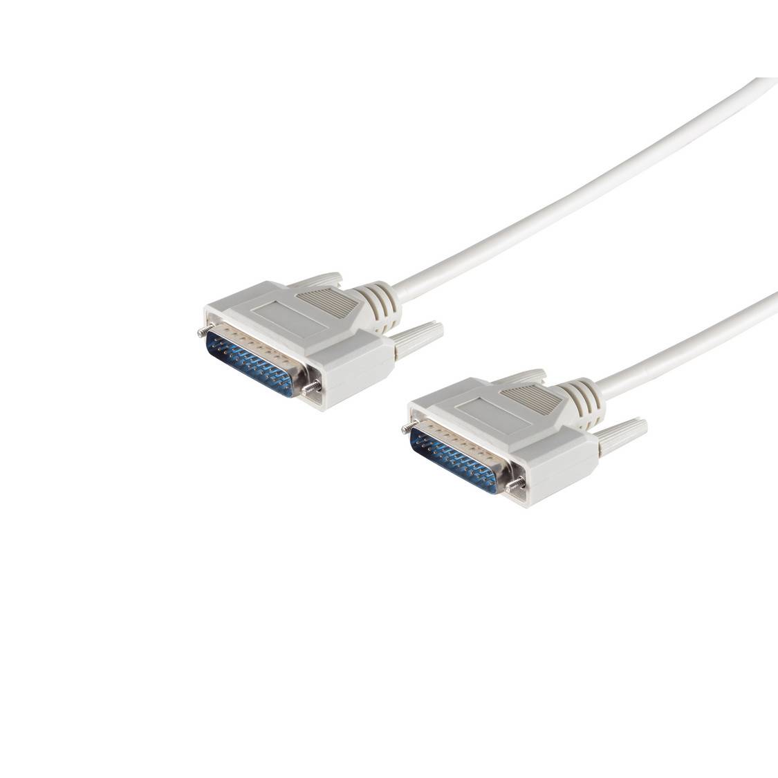 SUB-D Anschlusskabel D-Sub Kabel 25-polig Stecker Doppelseitig Vergossen 1,8m Signalübertragung Datenkabel-0