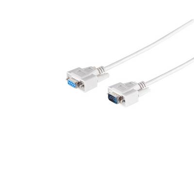 SUB-D Verlängerung Kabel 9-polig D-Sub Stecker Buchse vergossen 1,8m-0