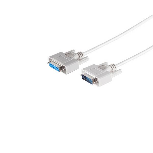 SUB-D Verlängerung Joystick Kabel 15-pol. Stecker auf Buchse 3m AWG 28 Vergussgehäuse geschirmt