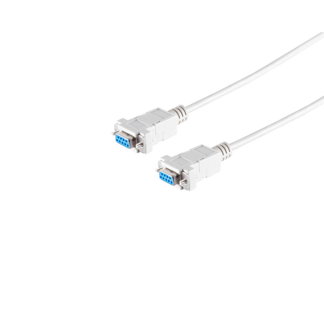 Null-Modem-Kabel Serielles Kabel RS232 2x 9-pol. Sub-D-Buchse 1,8m AWG 28 Kupfergemisch-0
