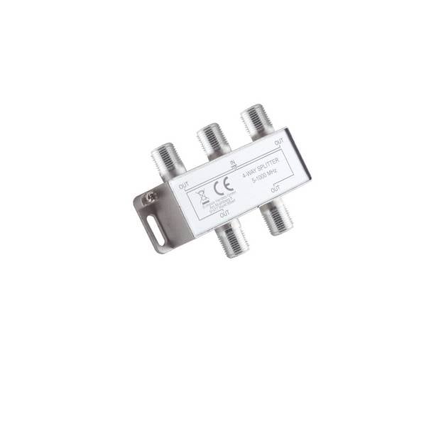 KABELBUDE.EU F-Stammverteiler 4-fach F-Kupplung auf 4x F-Kupplung 5-1000 MHz 85 dB