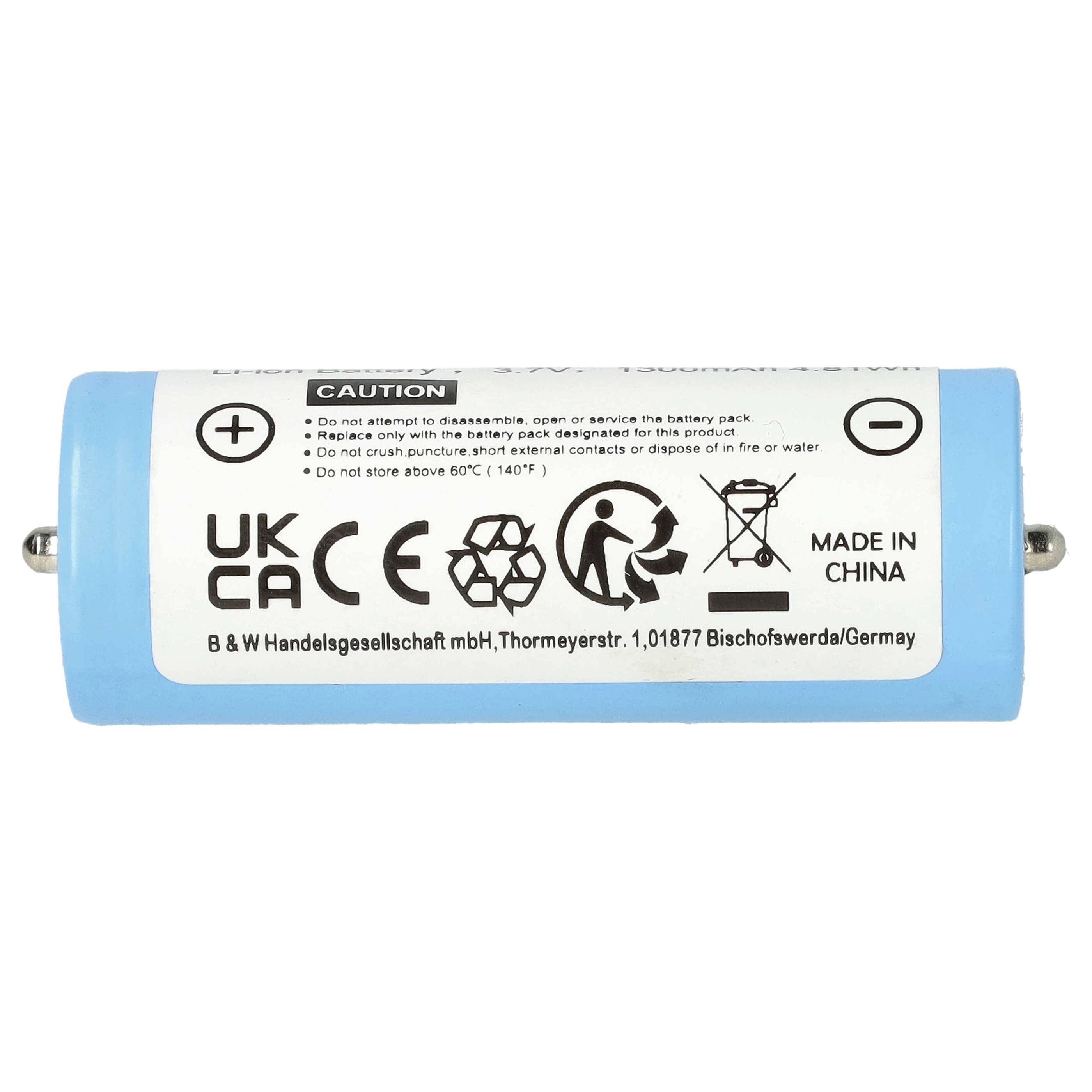 vhbw Akku kompatibel mit Braun Series 9 9040s wet & dry, 9075cc, 9090cc, 9095cc Rasierer (1300 mAh, 3,7 V, Li-Ion)-1