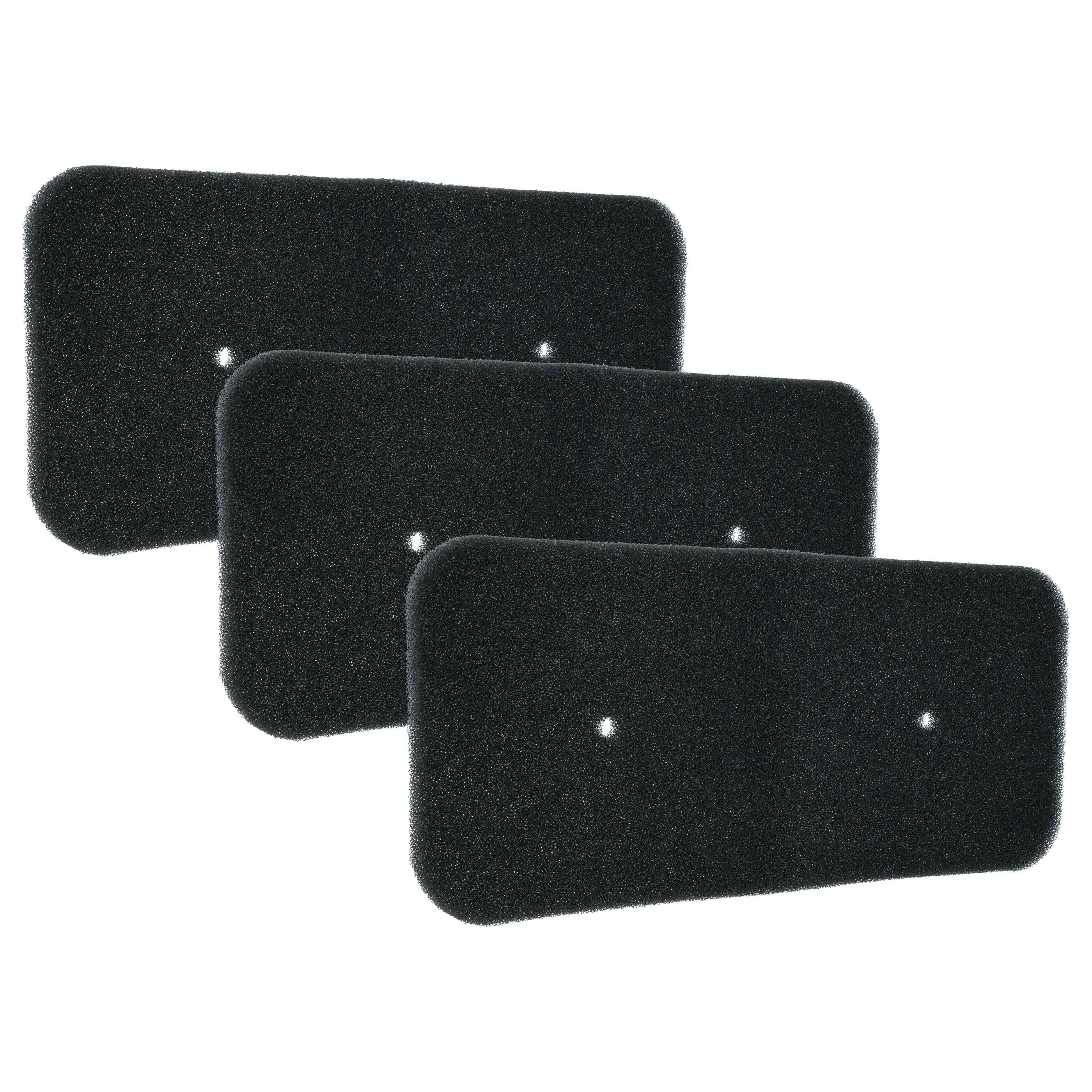 vhbw 3x Schwammfilter kompatibel mit Hoover DNH D913A2-8 31100765 | DNH D913A2X 31100708, DNH D913A2C 31100787-0