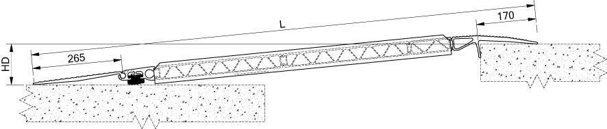 Überfahrbrücke Aluminium L1735xB1500 mm 3000 Kp-2