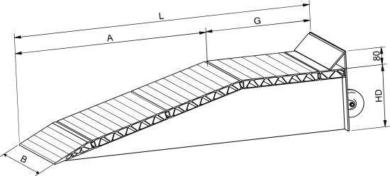 Auffahrkeil Aluminium L2030xB500xH390 mm Tragkraft 12000 kg - Artikel: 7830307813-2