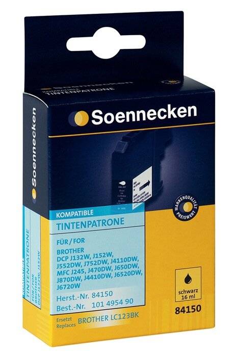 Tintenpatrone wie Brother LC123BK schwarz - Artikel: 101495490-2