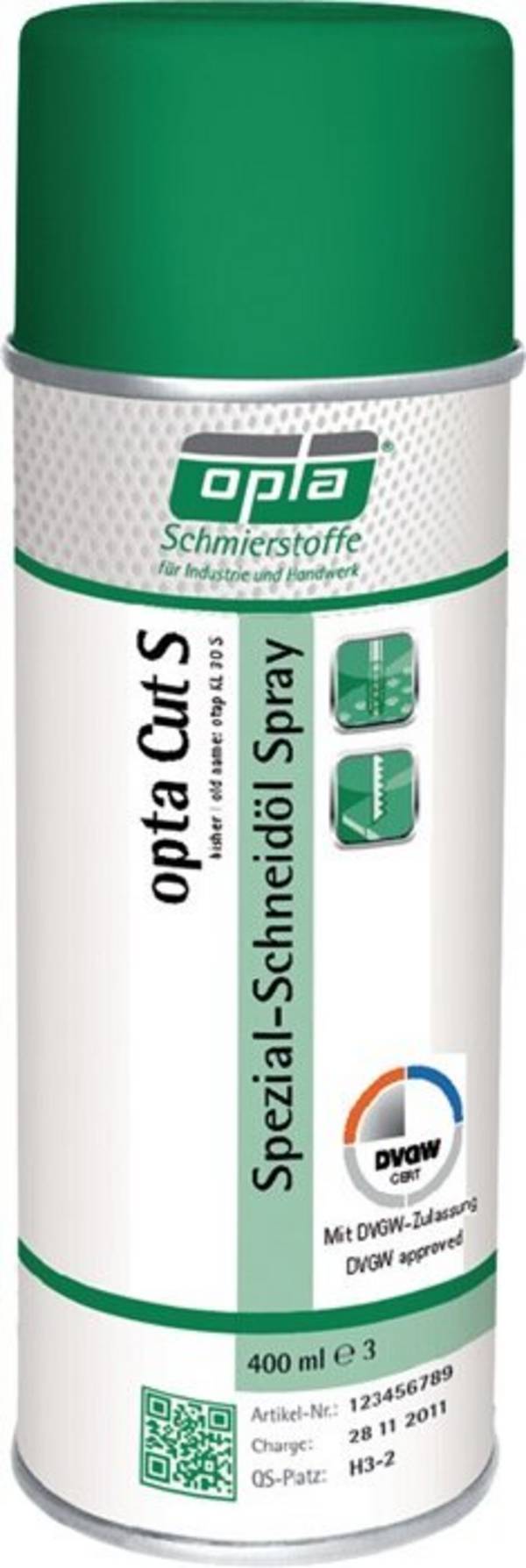 Spezialschneidöl Cut S DVGW 400 ml DVGW Spraydose OPTA