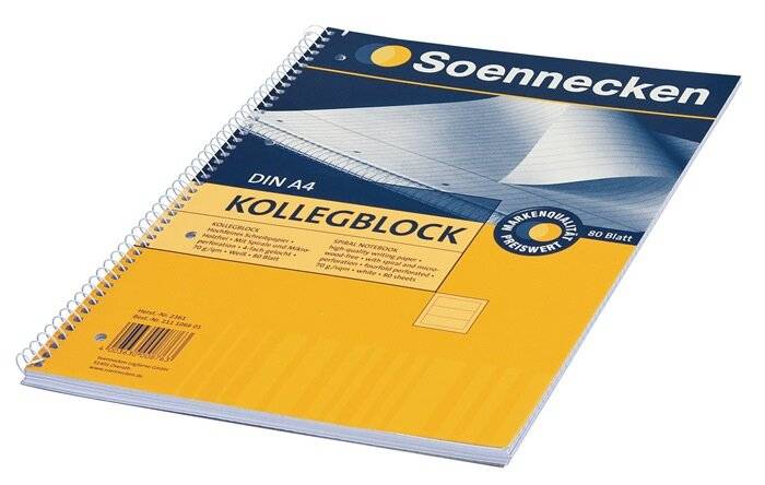 Collegeblock DIN A4 gelocht liniert 80Blatt weiß-5