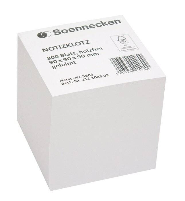 Soennecken Notizklotz 5803 9x9x9cm 800Blatt weiß-2