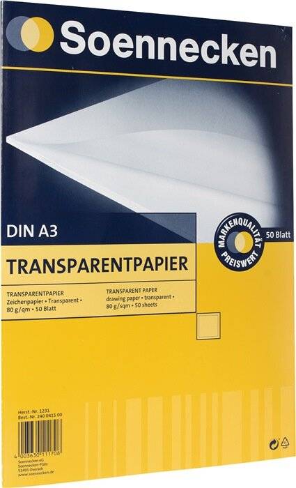 Soennecken Transparentpapier 1231 DIN A3 80g 50Blatt-3