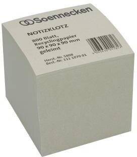 Soennecken Zettelklotz 5808 9x9x9cm Recycling 800Blatt-4