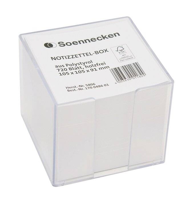 Zettelbox 105x105x91mm transparent +Inhalt-2