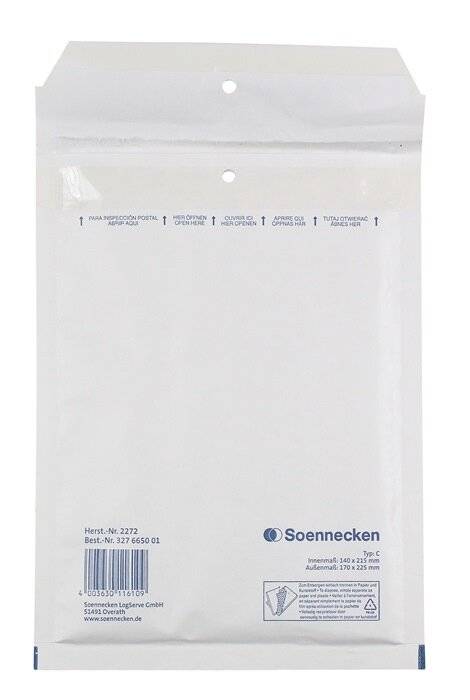Luftpolstertasche C/0 140x215mm hk ws 5 St./Pack. - Artikel: 327665001