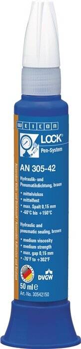 Hydraulik-/Pneumatikdichtung WEICONLOCK AN 305-42 mf.mv.braun 50 ml Pen-0