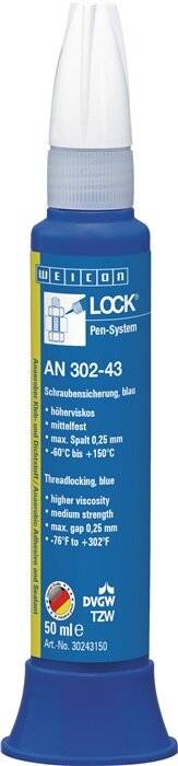 Schraubensicherung WEICONLOCK® AN 302-43 50ml mf.hv.blau DVGW,KTW Pen WEICON-0