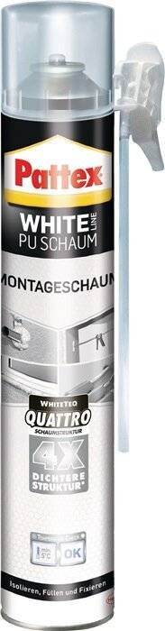 1K-Montageschaum White Line PUW75 750 ml B2 weiß m.Einweghandschuhe Dose PATTEX-0