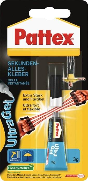 Pattex Sekundenkleber Ultra Gel, extra starker & flexibler Superkleber, stoß- &-0