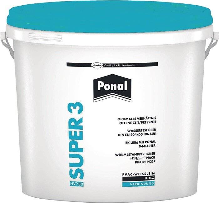 Holzleim Wasserfest/Super 3 5kg EN 204: D3 Eimer PONAL-0