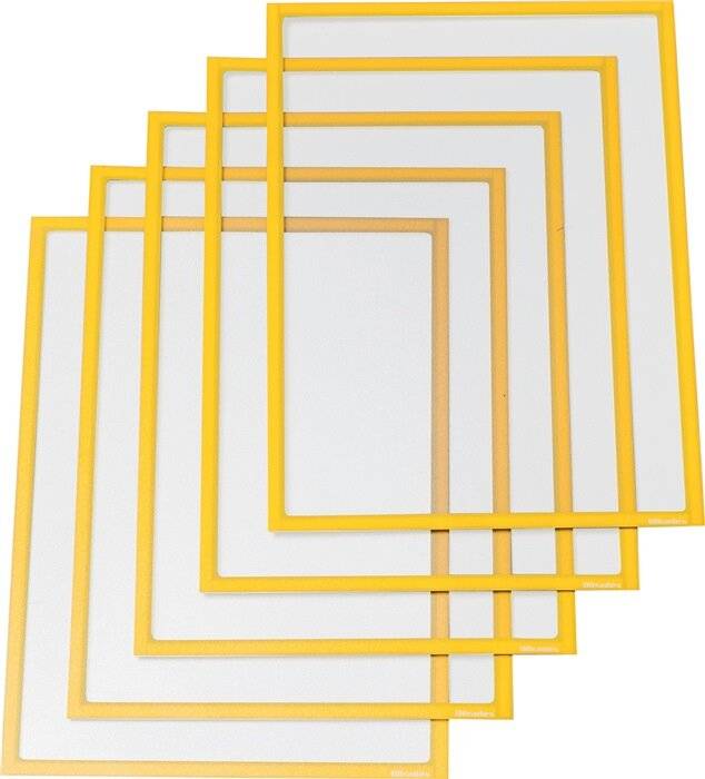 Infotasche DIN A4 magnetisch gelb 5 St./Pack - Artikel: 154679410-0