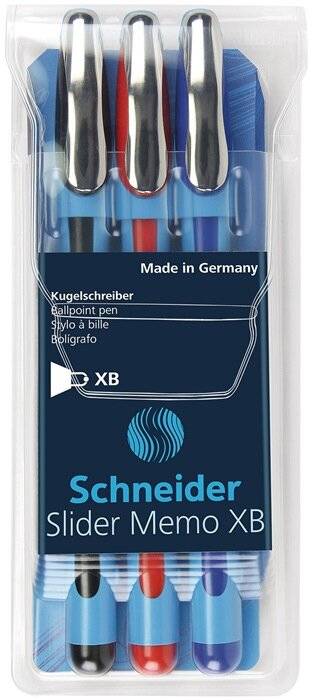 Schneider Kugelschreiber Slider Memo XB 150293 sortiert 3 St./Pack