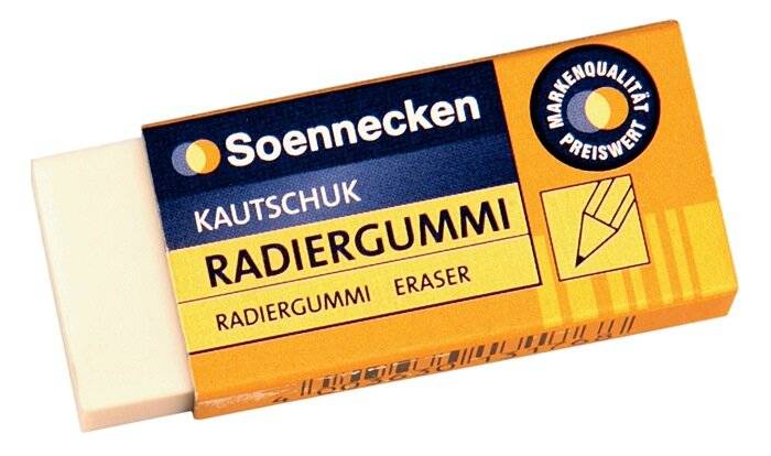 Radierer Kautschuk weiß-5