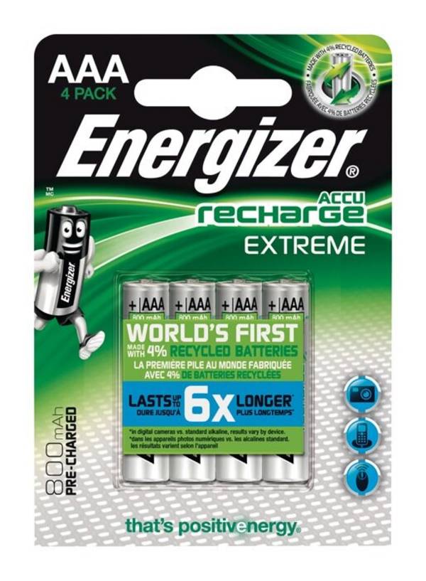 Energizer Akku Recharge Extreme E300624400 AAA/HR3 4 St./Pack.