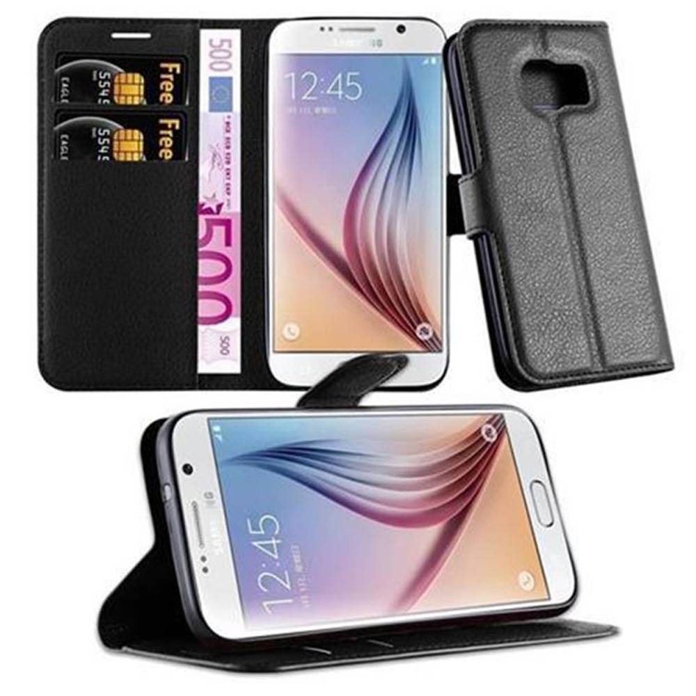 Cadorabo Hülle für Samsung Galaxy S7 Schutz Hülle in Schwarz Handyhülle Etui Case Cover Magnetverschluss-0