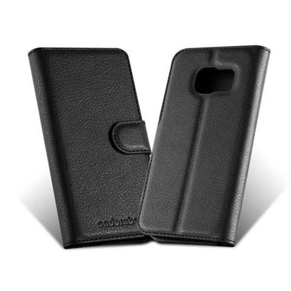 Cadorabo Hülle für Samsung Galaxy S7 Schutz Hülle in Schwarz Handyhülle Etui Case Cover Magnetverschluss-3