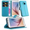 Cadorabo Hülle für Samsung Galaxy S7 Schutz Hülle in Blau Handyhülle Etui Case Cover Magnetverschluss