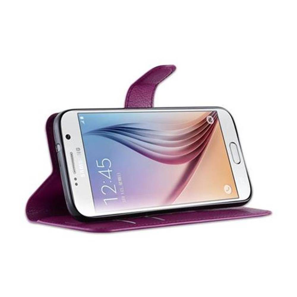 Cadorabo Hülle für Samsung Galaxy S7 Schutz Hülle in Lila Handyhülle Etui Case Cover Magnetverschluss-3