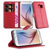 Cadorabo Hülle für Samsung Galaxy S7 Schutz Hülle in Rot Handyhülle Etui Case Cover Magnetverschluss