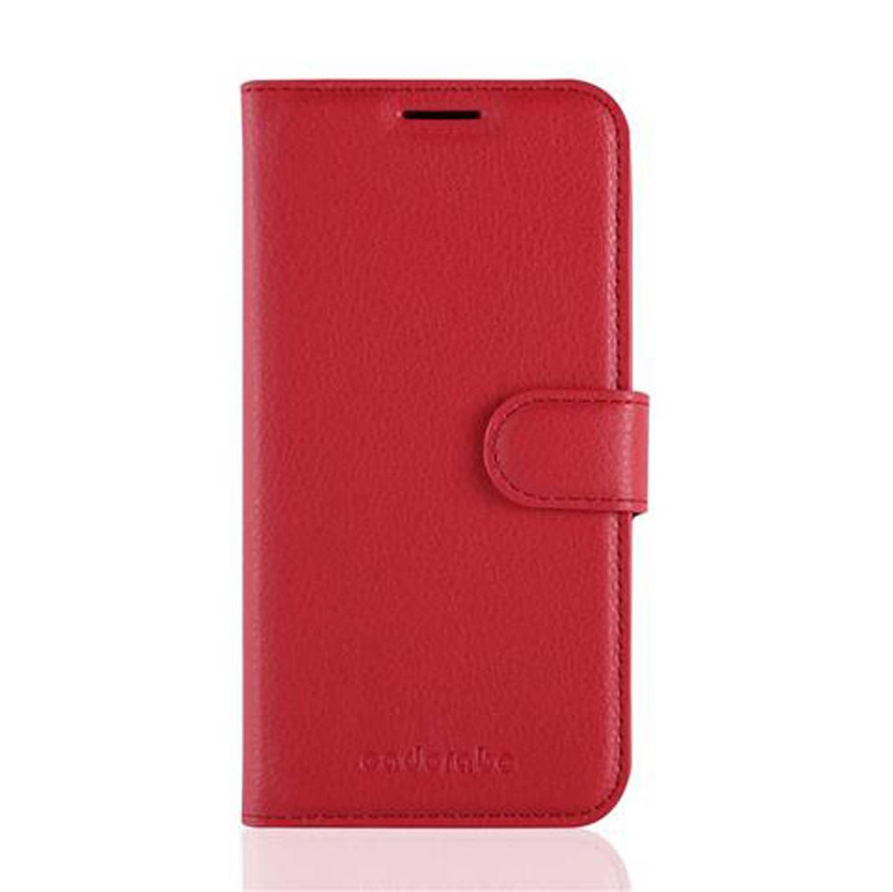 Cadorabo Hülle für Samsung Galaxy S7 Schutz Hülle in Rot Handyhülle Etui Case Cover Magnetverschluss-2