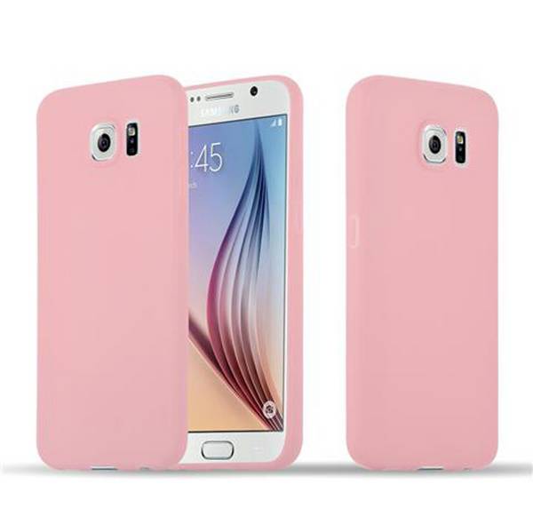 Cadorabo Hülle für Samsung Galaxy S6 Schutzhülle in Rosa Handyhülle TPU Silikon Etui Case Cover
