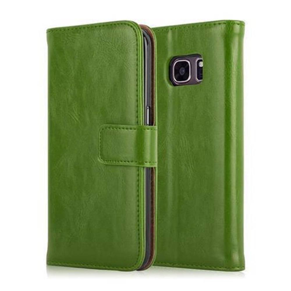 Cadorabo Hülle für Samsung Galaxy S7 Schutzhülle in Grün Handyhülle Book Tasche Case Etui Luxury-1