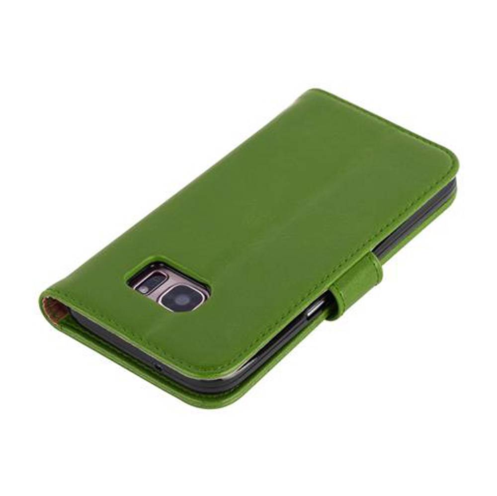 Cadorabo Hülle für Samsung Galaxy S7 Schutzhülle in Grün Handyhülle Book Tasche Case Etui Luxury-3