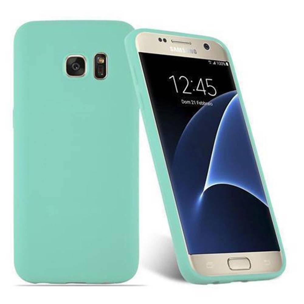 Cadorabo Hülle für Samsung Galaxy S7 Schutzhülle in Blau Handyhülle TPU Silikon Etui Case Cover-1
