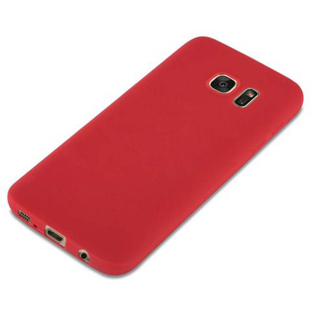 Cadorabo Hülle für Samsung Galaxy S7 Schutzhülle in Rot Handyhülle TPU Silikon Etui Case Cover-3