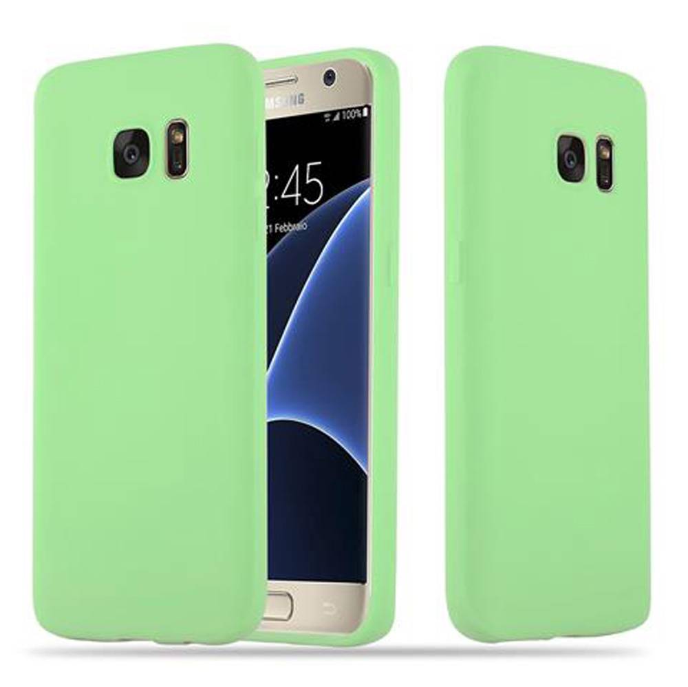 Cadorabo Hülle für Samsung Galaxy S7 Schutzhülle in Grün Handyhülle TPU Silikon Etui Case Cover-0
