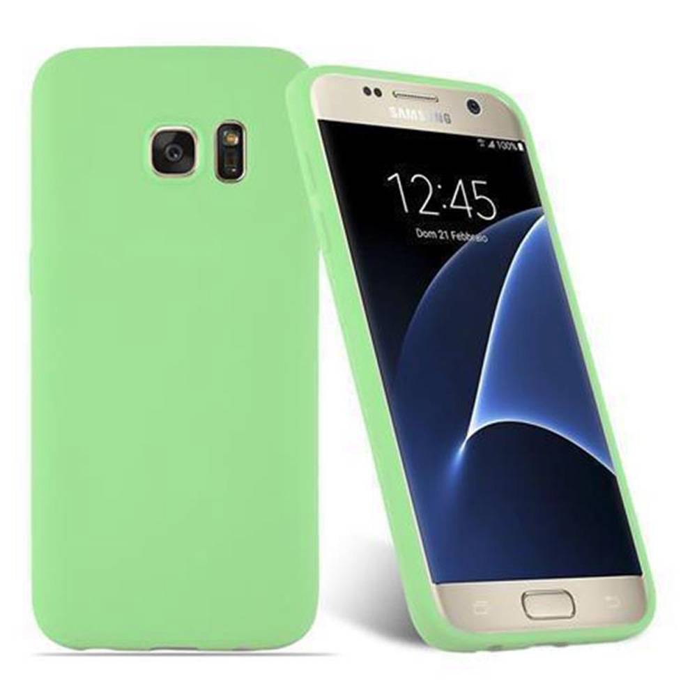 Cadorabo Hülle für Samsung Galaxy S7 Schutzhülle in Grün Handyhülle TPU Silikon Etui Case Cover-1