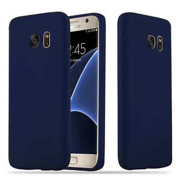 Cadorabo Hülle für Samsung Galaxy S7 Schutzhülle in Blau Handyhülle TPU Silikon Etui Case Cover