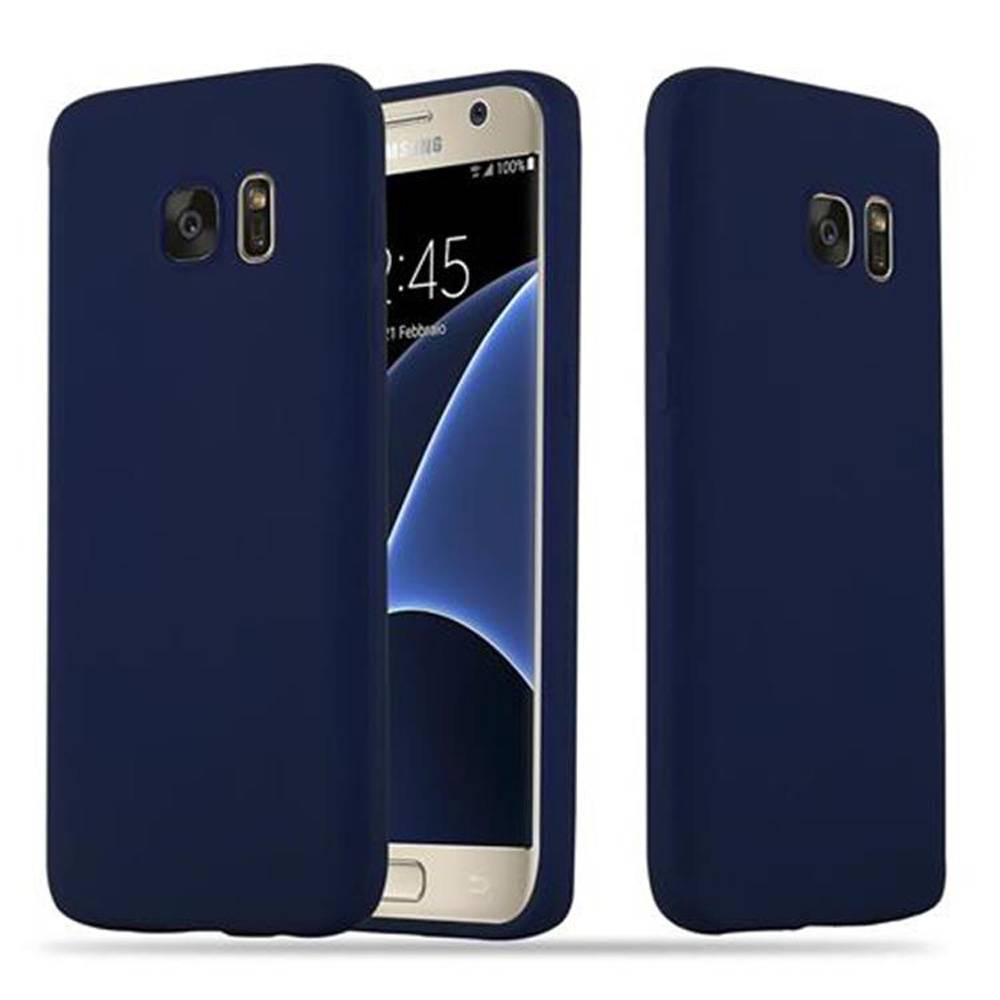 Cadorabo Hülle für Samsung Galaxy S7 Schutzhülle in Blau Handyhülle TPU Silikon Etui Case Cover-0