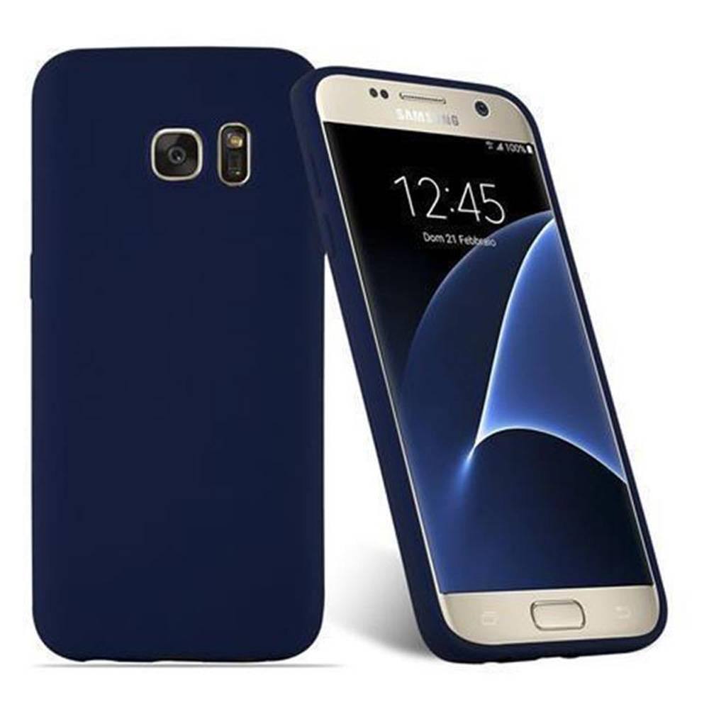 Cadorabo Hülle für Samsung Galaxy S7 Schutzhülle in Blau Handyhülle TPU Silikon Etui Case Cover-1