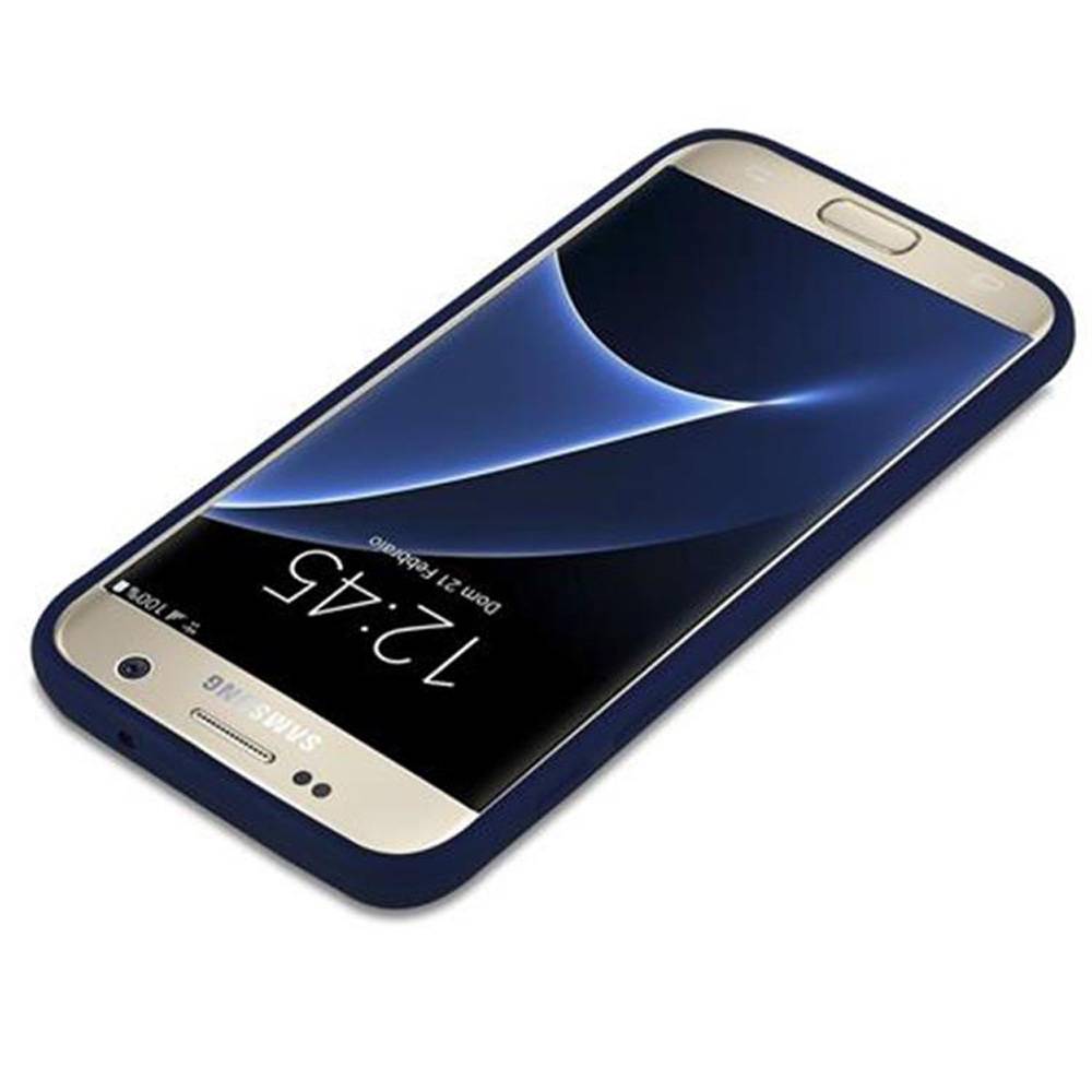 Cadorabo Hülle für Samsung Galaxy S7 Schutzhülle in Blau Handyhülle TPU Silikon Etui Case Cover-2