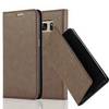 Cadorabo Hülle für Samsung Galaxy S7 Schutz Hülle in Braun Handyhülle Etui Case Cover Magnetverschluss