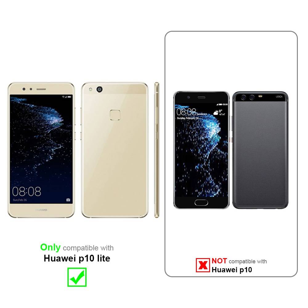 Cadorabo Handykette für Huawei P10 LITE in Schwarz - Handy Schutz Hülle Necklace mit Verstellbaren Band Kordel zum-1