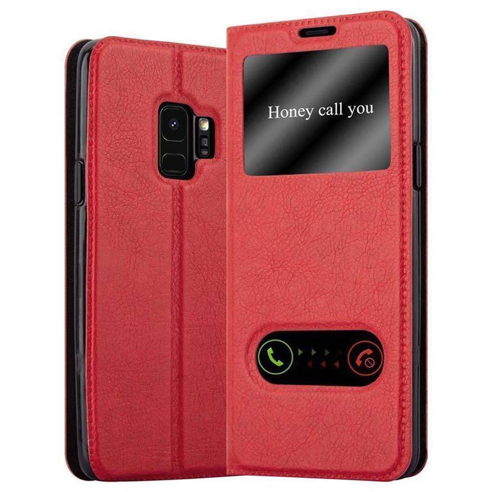 Cadorabo Schutzhülle für Samsung Galaxy S9 Hülle in Rot Handyhülle Book Case Cover Etui-0