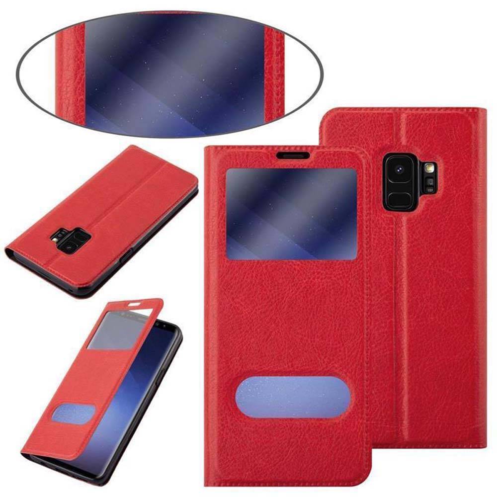 Cadorabo Schutzhülle für Samsung Galaxy S9 Hülle in Rot Handyhülle Book Case Cover Etui-2