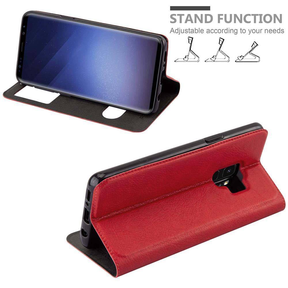 Cadorabo Schutzhülle für Samsung Galaxy S9 Hülle in Rot Handyhülle Book Case Cover Etui-3