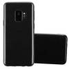 Cadorabo Hülle kompatibel mit Samsung Galaxy S9 in SCHWARZ - Schutzhülle im Brushed Design